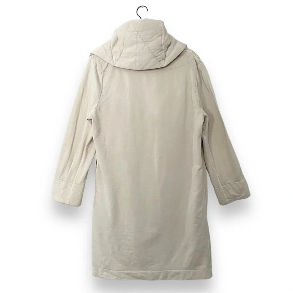 Young Fabulous & Broke Sandrine Quilted Cocoon Open Front Coat Jacket Stone M/L - Picture 5 of 8